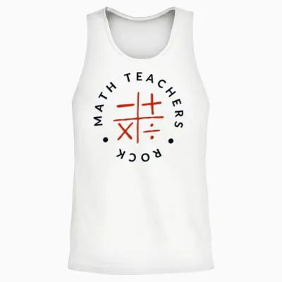 Math Teachers Rock Unisex Tank Top - White