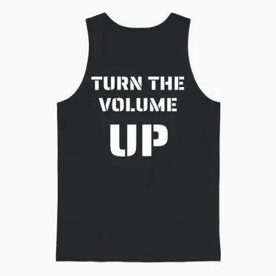 Turn the Volume Up ! Unisex Tank Top - Black
