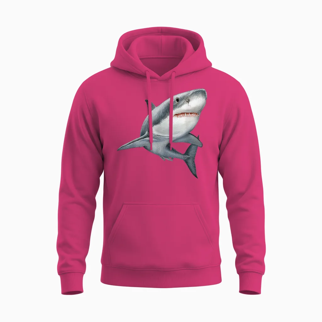 Sharks Children, Sharks Girls, Sharks Costume, Sharks for Women, T-Shirt, Black Unisex Hoodie in Heliconia
