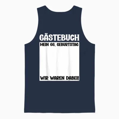 66. Geburtstag 66 Jahre Alt Gästebuch Geburtstagsfeier Unisex Tank Top - Navy