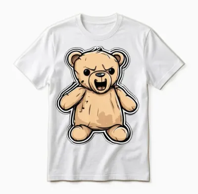 Teddy Evil Teddy Bear Unisex T-Shirt - White