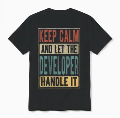 Developer Retro Gift Unisex T-Shirt - Black