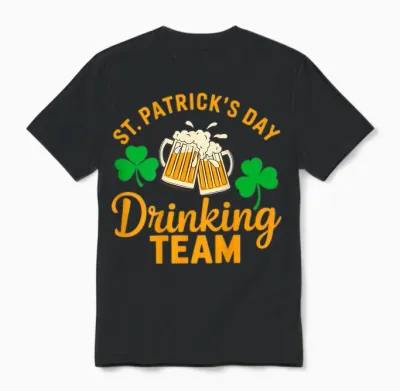St Patricks Day Drinking Group Irish Party Outfit Unisex T-Shirt - Black