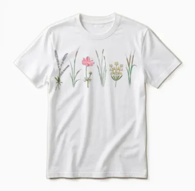 Wild Flower Unisex T-Shirt - White