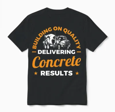 Concrete Results Concrete Finisher Gift Unisex T-Shirt - Black