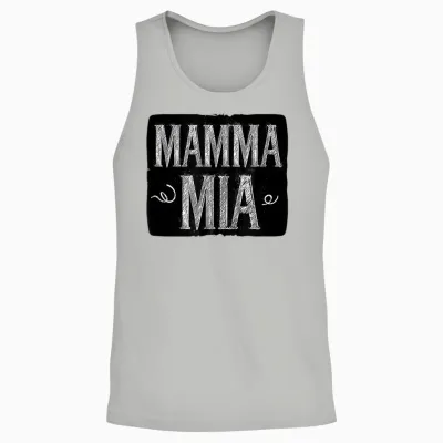 Lustiges Mamma Mia Logo Unisex Tank Top - Ash