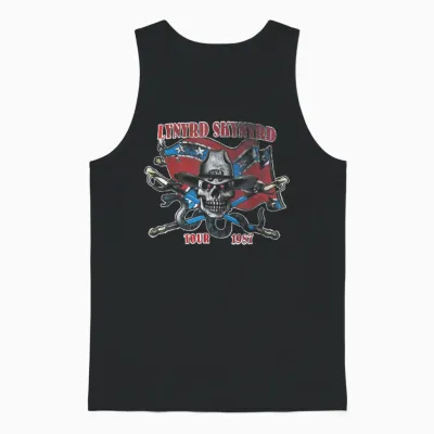 Lynyrd Skynyrd Tour 1987 Usa Flag Vintage Southern Rock Band Unisex Tank Top - Black