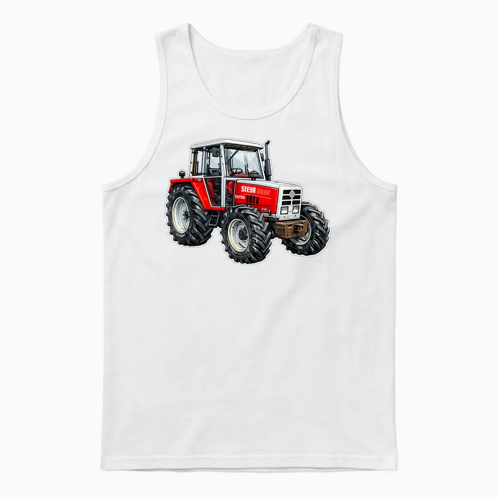 Steyr Austria Laster Landwirtschaft Trecker 8090 Traktor Unisex Tank Top in White