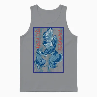 Japanese Koi Fish Unisex Tank Top - Sport Grey
