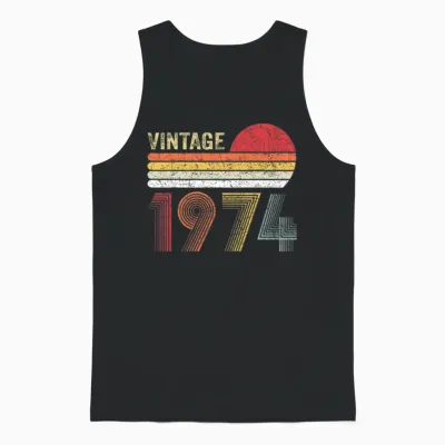 Vintage 1974 Unisex Tank Top - Black