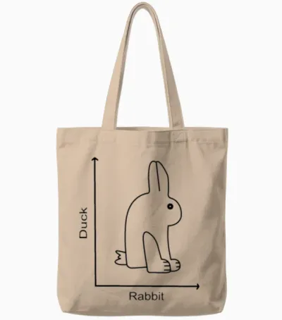 Duck Rabbit Tote Bags - Natural