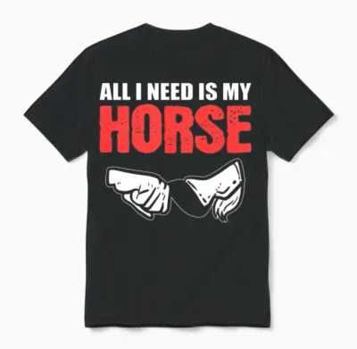 Need My Horse Horse Wrangler Gift Unisex T-Shirt - Black