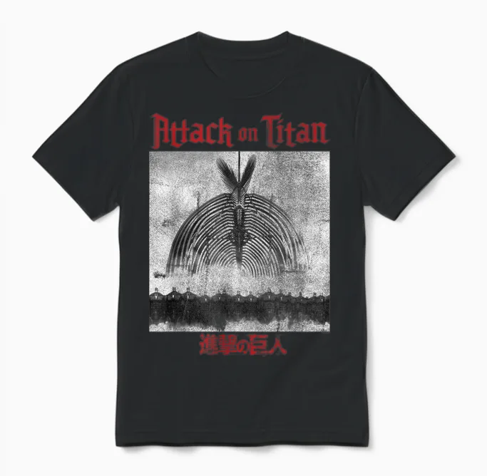 Attack on Titan Season 4 the Rumbling T-Shirt, Black Unisex T-Shirt in Black