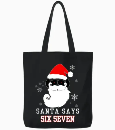 Funny Christmas Tote Bags - Black