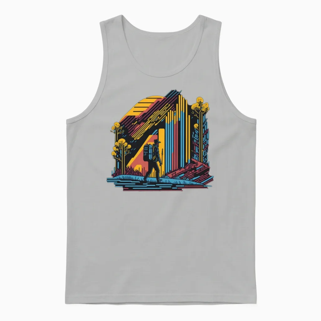 Hiking & Outdoors Gift Unisex Tank Top in Ash
