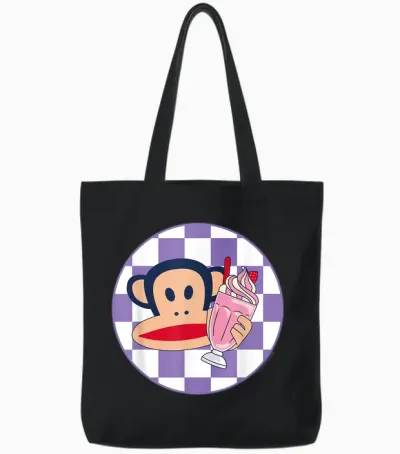 Paul Frank Milchshake Julius Monkey Diner Tote Bags - Black