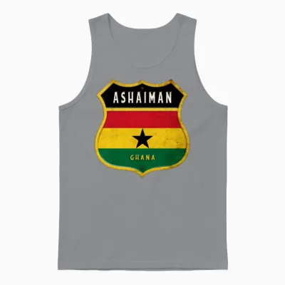 Ashaiman Ghana Coat of Arms Flag Design Unisex Tank Top - Sport Grey