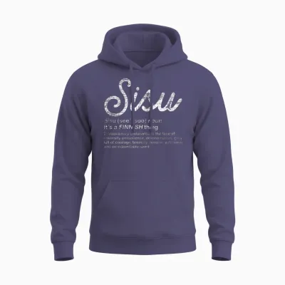 Finland Sisu Unisex Hoodie - Heather Sport Dark Navy