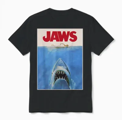 Jaws Classic Movie Unisex T-Shirt - Black