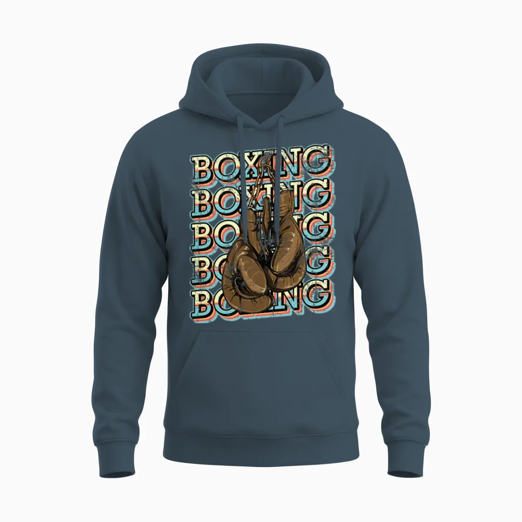 Boxing Gloves Retro & Mma Unisex Hoodie in Dark Heather