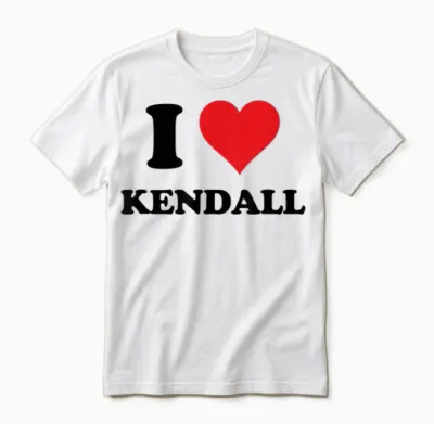 I Heart Kendall First Name I Love Personalized Stuff Unisex T-Shirt - White