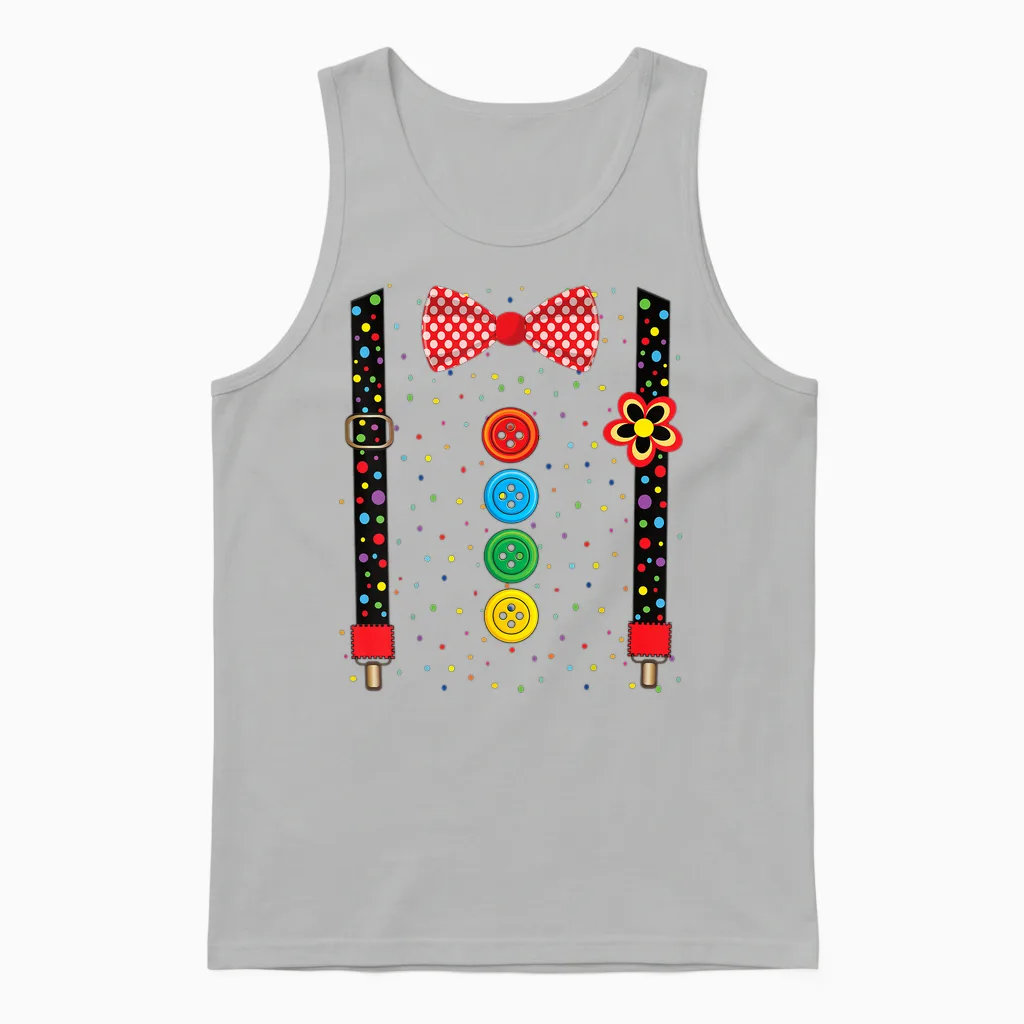 Lustige Clownskostüme Für Kinder Karneval Kostüm Faschings Unisex Tank Top in Ash
