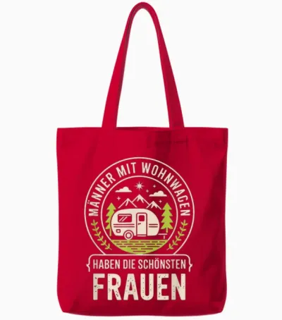 Männer Mit Wohnwagen Haben Die Schönsten Frauen Tote Bags - Red