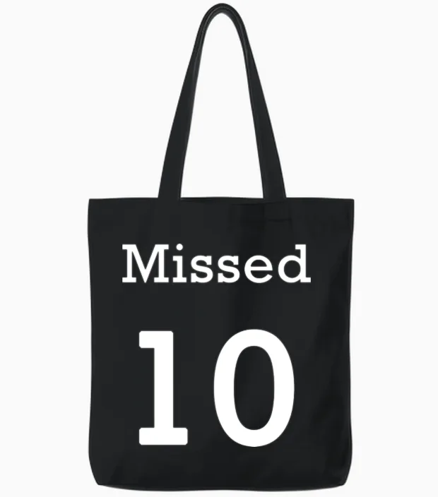 Messi Funny Footballjoke Tote Bags in Black