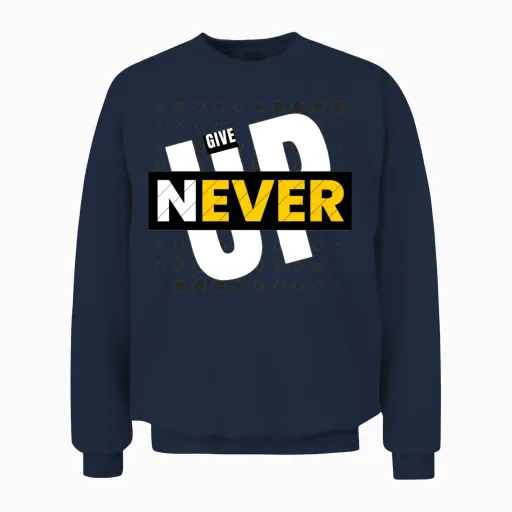Never Unisex Sweatshirt in Navy