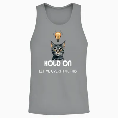Hold on Let Me Overthink This Funny Mom Ove Unisex Tank Top - Sport Grey