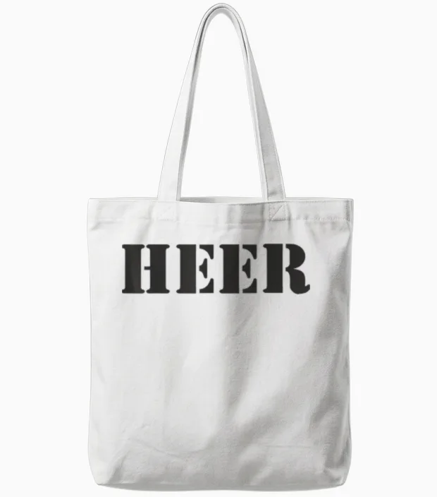 Schwarzer Schriftzug Heer Bundeswehr Bundesheer Armee Tote Bags in White