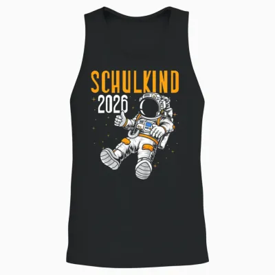 Schulkind 2026 Weltraum Planet Jungen Einschulung Astronaut Unisex Tank Top - Black