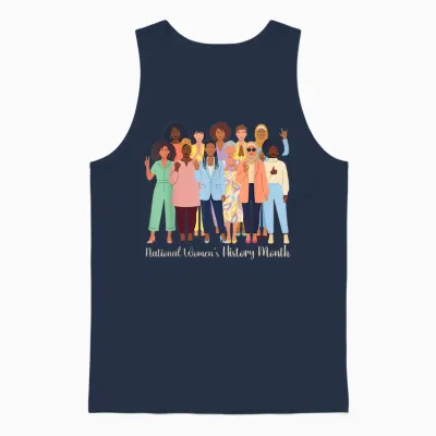 National Women's History Month 2026 Unisex Tank Top - Navy