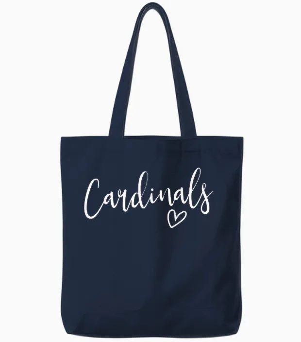 Cardinals School Cardinals Sports Team Women's Cardinals Tote Bags in Navy