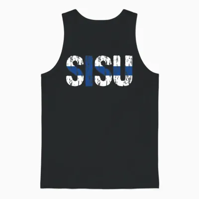 Sisu Finnish Flag Finland Suomi Gift Unisex Tank Top - Black