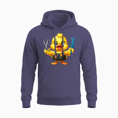 Entchen Friseur Frisör Geschenk | Süßes Entchen Als Frisör Unisex Hoodie - Heather Sport Dark Navy