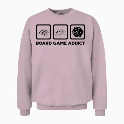 Board Game Addict Gaming Unisex Sweatshirt - Light Pink
