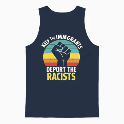 Anti Racism Diversity Justice Unisex Tank Top - Navy