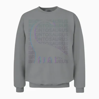 Brontosaurus Dinosaur Retro Unisex Sweatshirt - Sport Grey