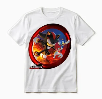 Sonic the Hedgehog, Fearless: Year of Shadow Key Art Unisex T-Shirt - White