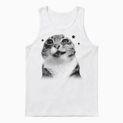 Lustige Y2k Retro Katze Meme Silly Cats Vintage Retro Cats Lover Unisex Tank Top - White