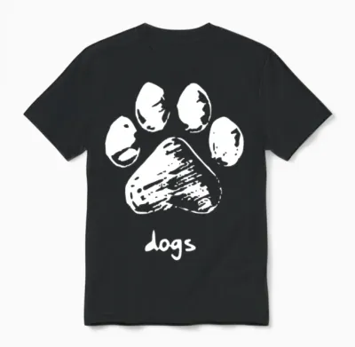 Dog Paw - Dogs Unisex T-Shirt - Black
