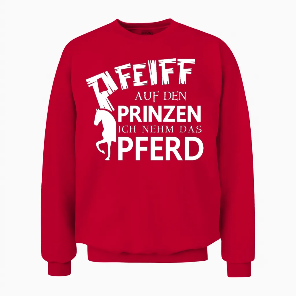 Horse Quote Lovers Unisex Sweatshirt in Red