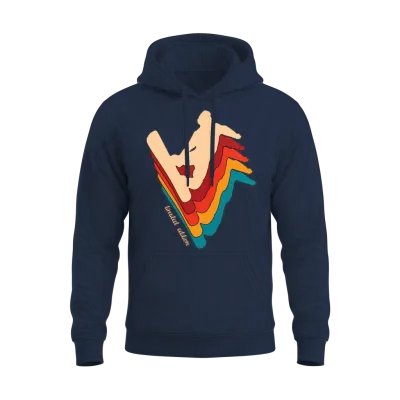 Retro Snowboard Unisex Hoodie - Navy
