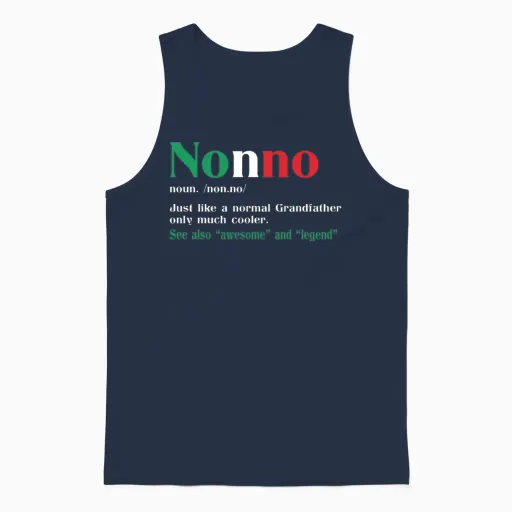 Italian Grandfather Nonno - Grandpa Unisex Tank Top in Navy