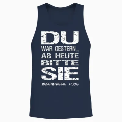 Jugendweihe 2026 Gästebuch Unisex Tank Top - Navy