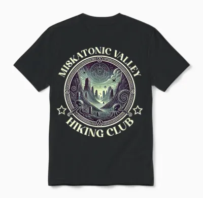 Miskatonic Wanderverein Lovecraftscher Kosmischer Horror Unisex T-Shirt - Black