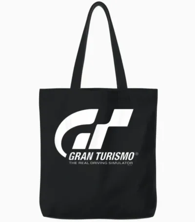 Playstation Gran Turismo the Real Driving Simulator Grey Tote Bags - Black