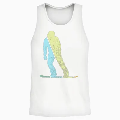 Snowboarding Retro Unisex Tank Top - White