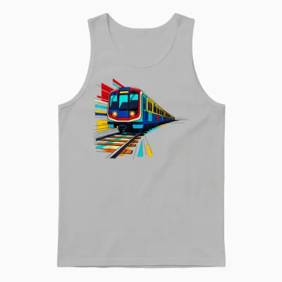 Underground Tube Train Subway Locomotive Railway Enthusiast Unisex Tank Top - Ash